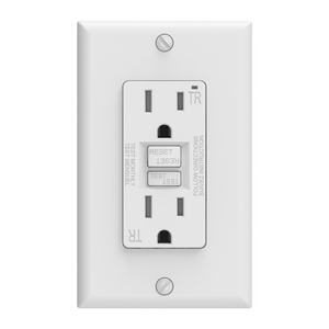 GFCI Outlet 15 Amp, Self-Test GFI Electrical Outlet, TR Tamper Resistant GFCI Receptacle, wall Socket and switch, UL Listed