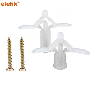 Elehk Professional Manufacturer Plastic Butterfly Wall Anchor Plug Nylon Wall Plug Plastic Toggle Anchor