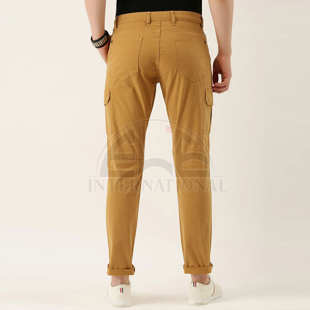 Stylish Cargo Jogger Pants Khaki Men Slim Wholesale Custom 100% Cotton Men Casual Plain Cargo Pants