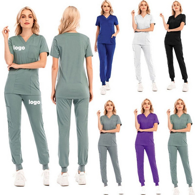 Doctors And Nurses Unisex Scrub Nursing Uniform Sets Women and Man Jogger Medical Nursing Scrubs Uniforms