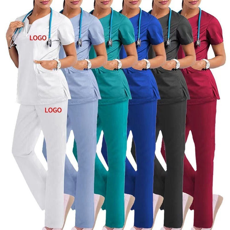 Doctors And Nurses Unisex Scrub Nursing Uniform Sets Women and Man Jogger Medical Nursing Scrubs Uniforms