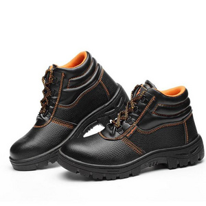 Steel Toe Construction Shoes Work Safety shoes Composite Steel Custom pigskin anti puncture shoes