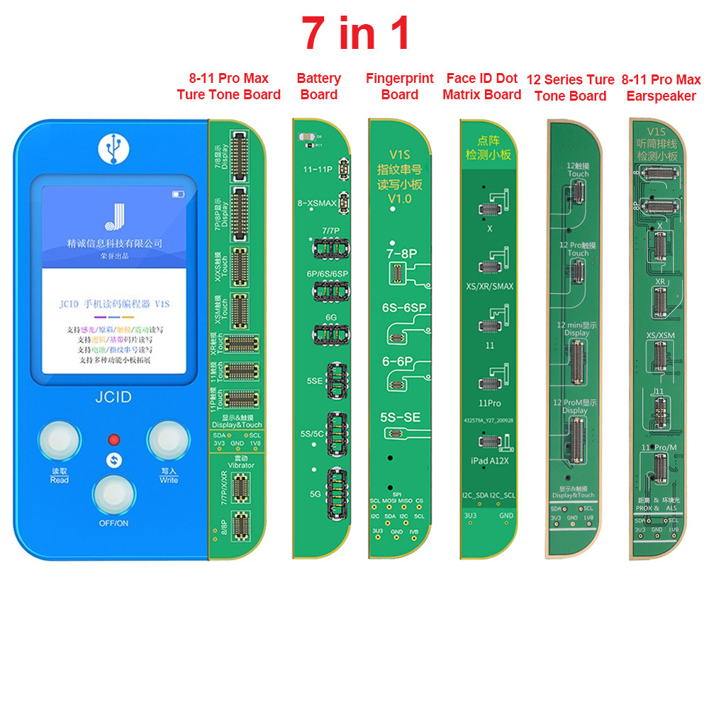 Hot JC V1SE repair True Tone face ID fingerprint battery 9 in 1 mobile phone Code Reading programmer For iphone 8 to 12 Pro Max