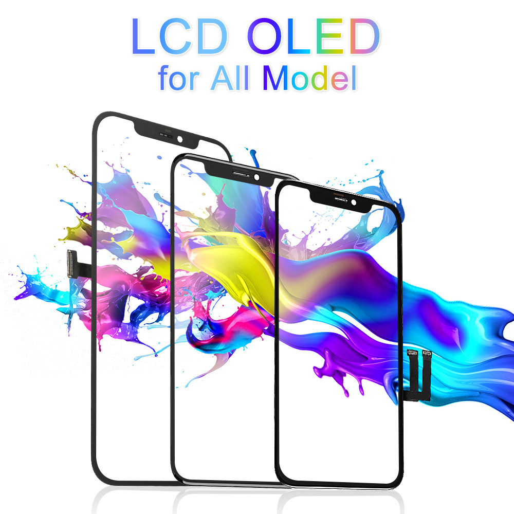 LCD OLED Screen For iPhone 11 12 13 14 Pro Max Replacement Digitizer Touch Screen For iPhone X Xr Xs Se 6 7 8 Plus Display Lcd