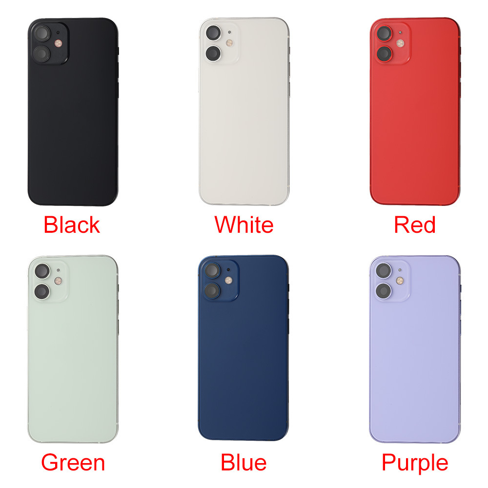 Back Glass Housing For iphone 11 12 13 14 Pro Max Back Cover Glass For iphone 5 6 7 8 Plus X Xr Xs Housing with Small Parts