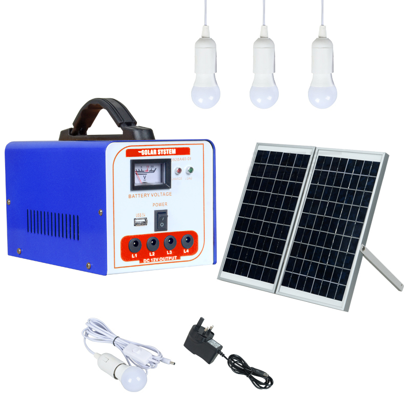 30W 40W 50W 12V off-grid solar generator designed Solar Power Outdoor LED Home Lighting System