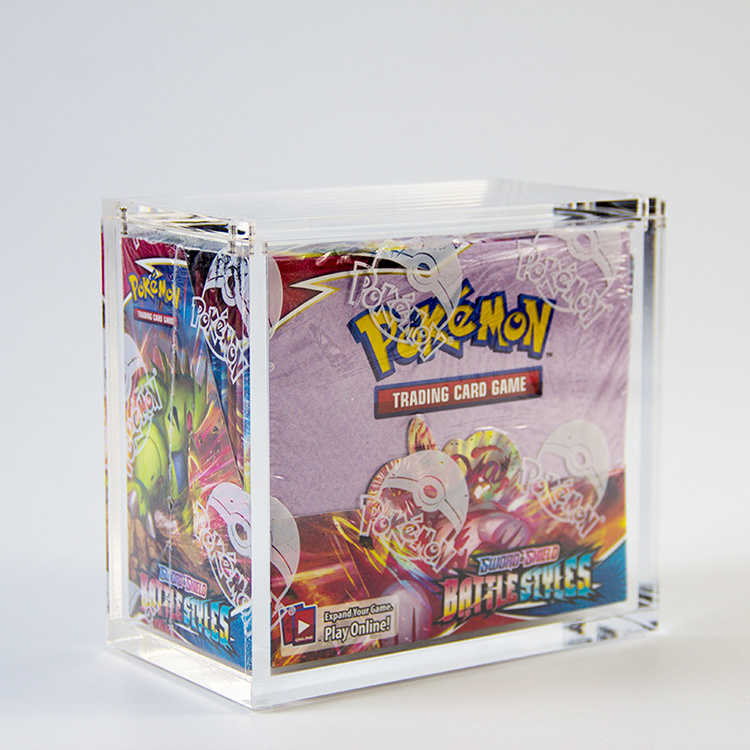 Acrylic Pokemon Evolution Booster Box Clear Acrylic Evolutions Display With Lid Screw Protection Booster Box For Pokemon