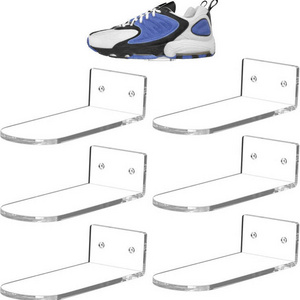 Spring sign wall mounted acrylic riser stand/ acrylic wall rack/ acrylic shoe rack