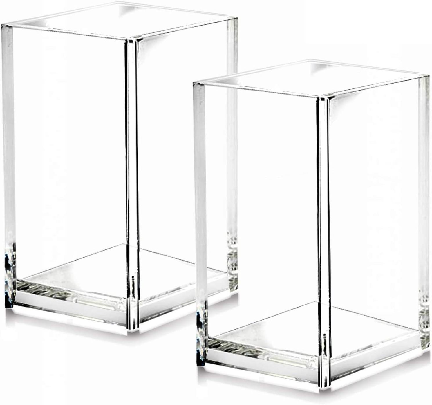 Clear Acrylic Pencil Pen Holder Cup,Desk Accessories Holder,Makeup Brush Storage Organizer