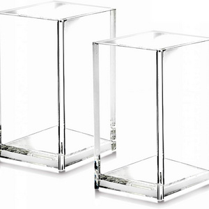 Clear Acrylic Pencil Pen Holder Cup,Desk Accessories Holder,Makeup Brush Storage Organizer