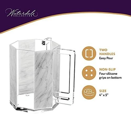 Waterdale Collection Acrylic Lucite Jewish Hand Washing Cup for Judaica Al Netilat Yadayim