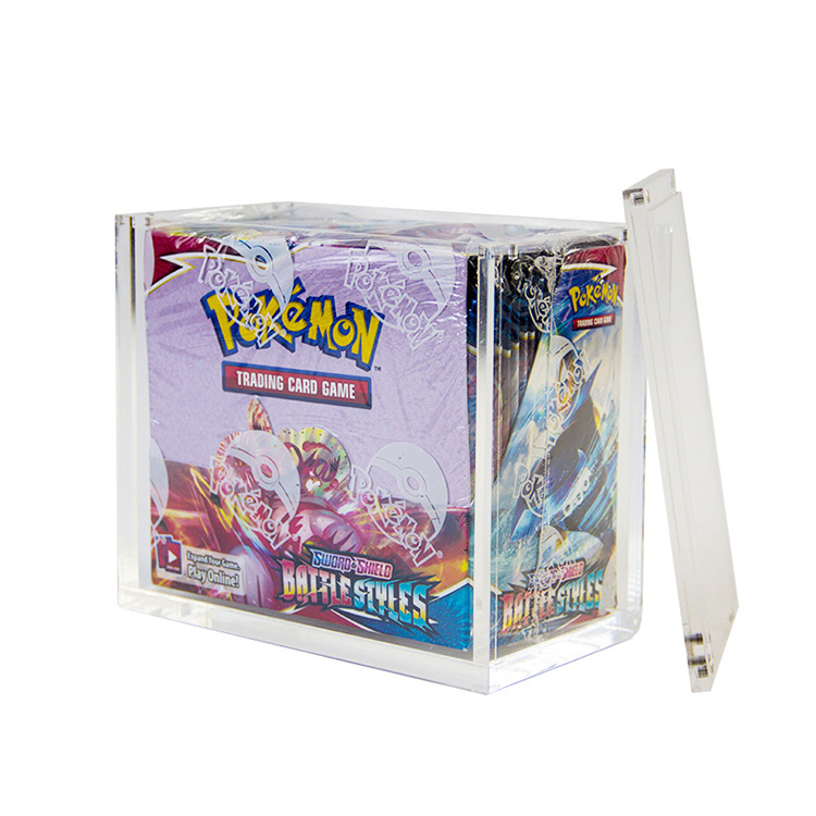 Acrylic Pokemon Evolution Booster Box Clear Acrylic Evolutions Display With Lid Screw Protection Booster Box For Pokemon