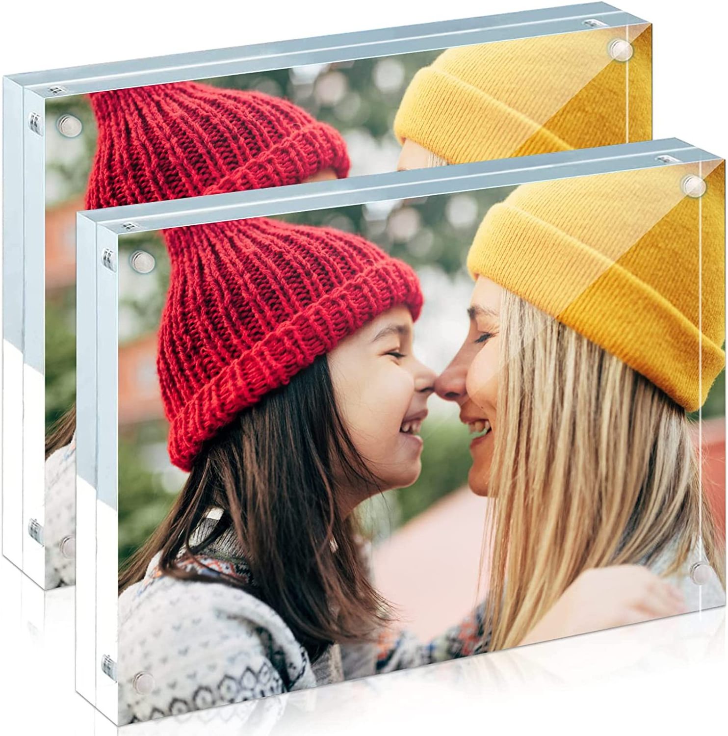 2022 High quality Acrylic Picture Frame 4x6 Clear Double-Sided Photo Frame Magnetic Photo Frames Desktop Display