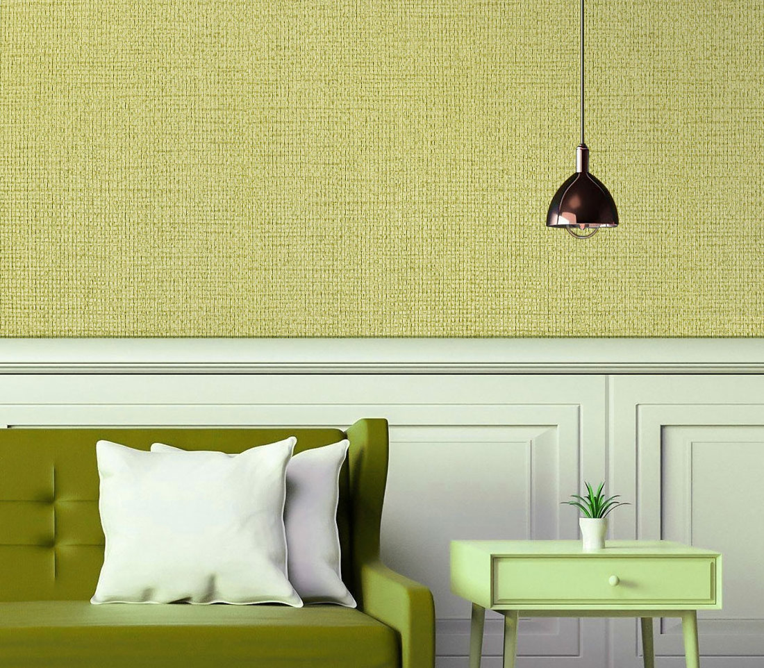 Element Bamboo Wave Texture Fabric Vinyl Wallcovering Wallpaper For Commercial Decor