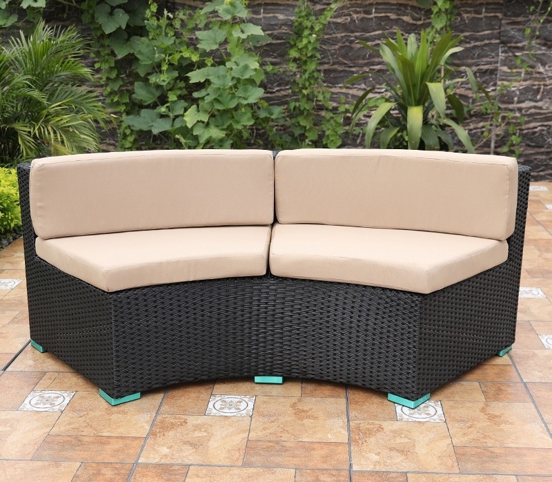 Outdoor Round Conversation Sofa Set Outdoor Garden Furniture Wicker Sectional Sofa Set