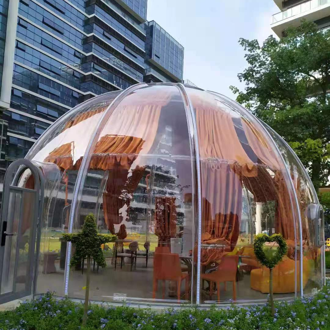 Fully Transparent Clear PC Dome Glamping Geodesic Tent For Sale Outdoor waterproof Dome Tent pc glass igloo house for sale