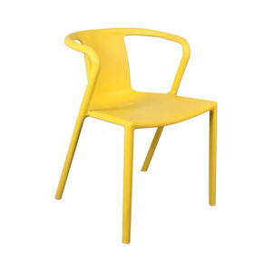 Armrest Dining Chair Designer simple modern colorful plastic reception chair Stackable outdoor chair