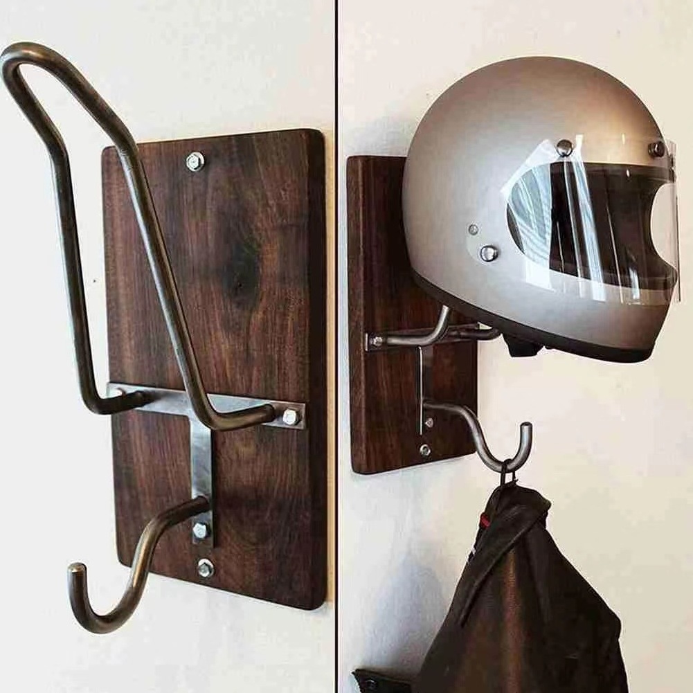 Aluminum clothing Motorcycle Accessories Motorcycle Helmet Holder Hanger Rack Wall Mounted Hook