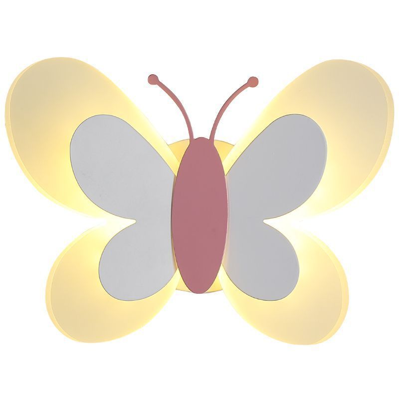 LED Wall Lamp For Bedroom Children's Room Led Bedside Lighting Nordic Creative Butterfly Wall Light