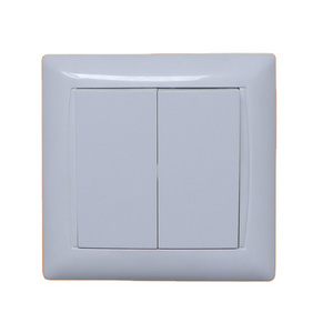 European style flush mounting two gang one way light switch (F6002)