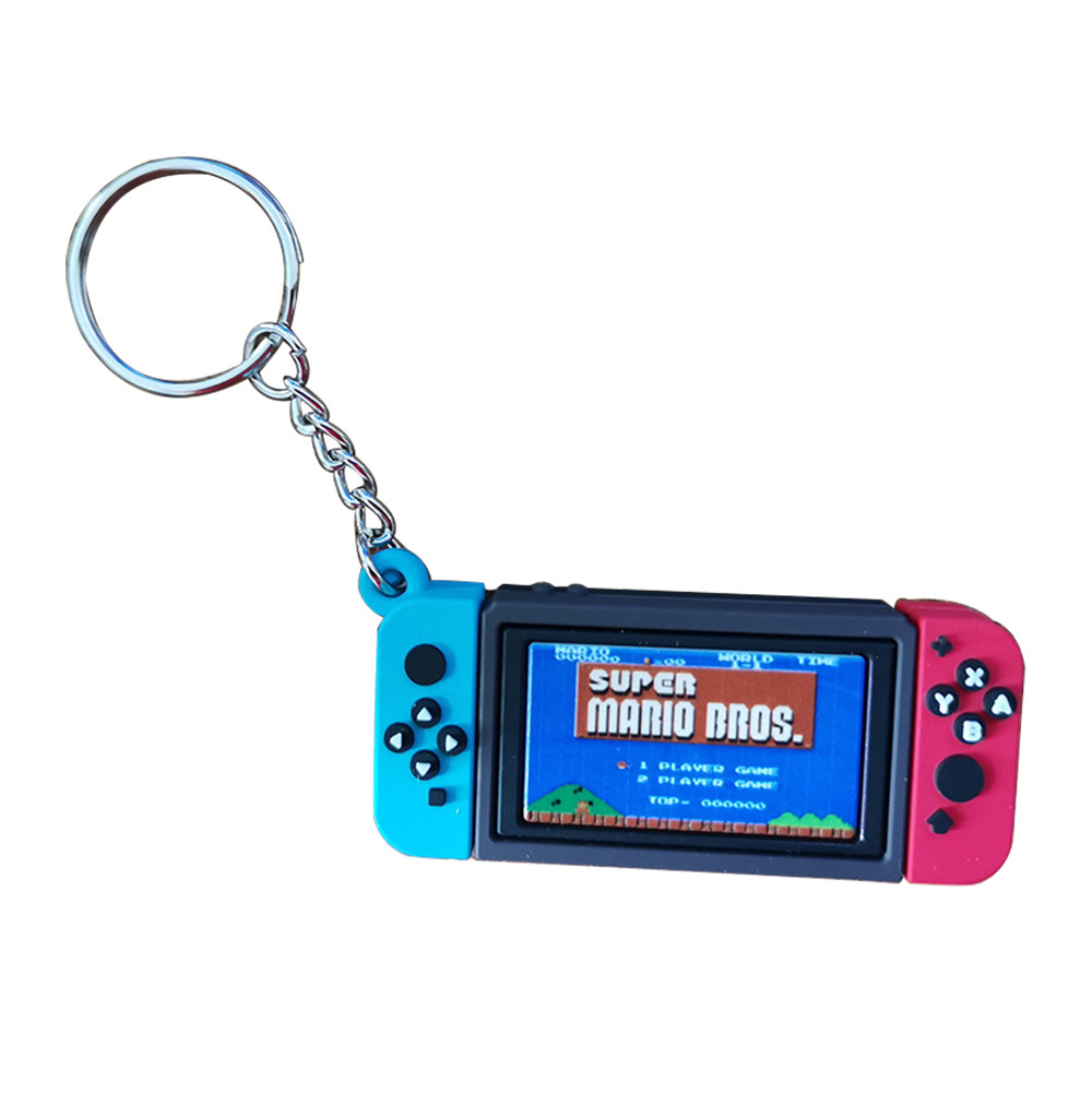 Hot sale Nintendo animal crossing super Mario Soft PVC switch game keychain