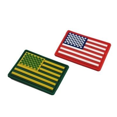 Free Mold Thin Blue Line US America Usa Flag Patch Soft 3D Rubber Custom Pvc Patch With Free Sample