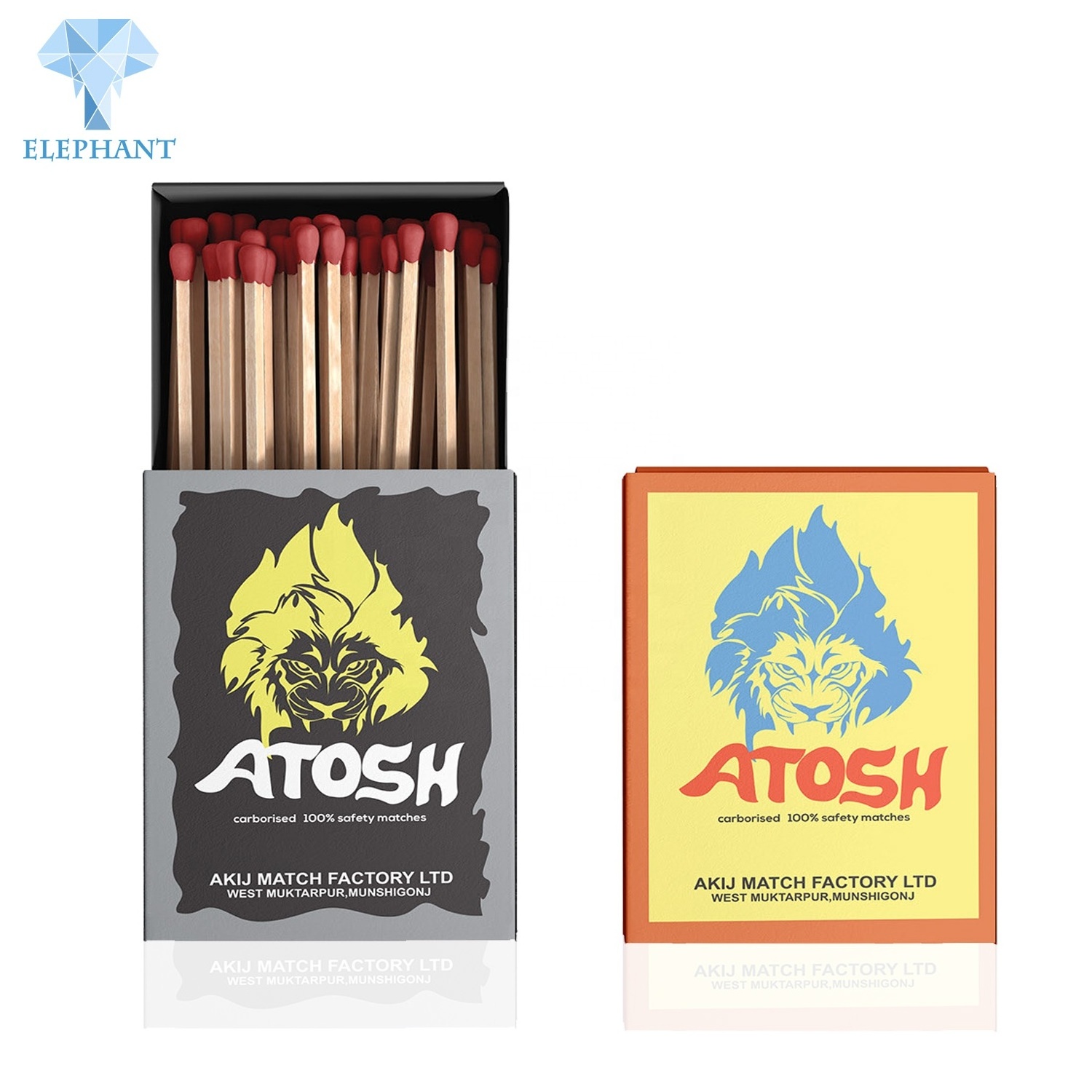 Custom Logo Small Size Pocket Safety Candle Fancy Empty Slide Rigid Match Box