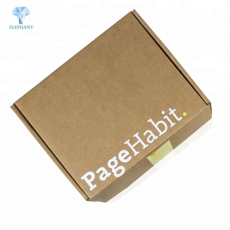 Custom Logo Printed Flat pack Paper Packaging Box Corrugated Carton Cardboard Die Cut Folding Kraft Mailer Shipping Mailing Box