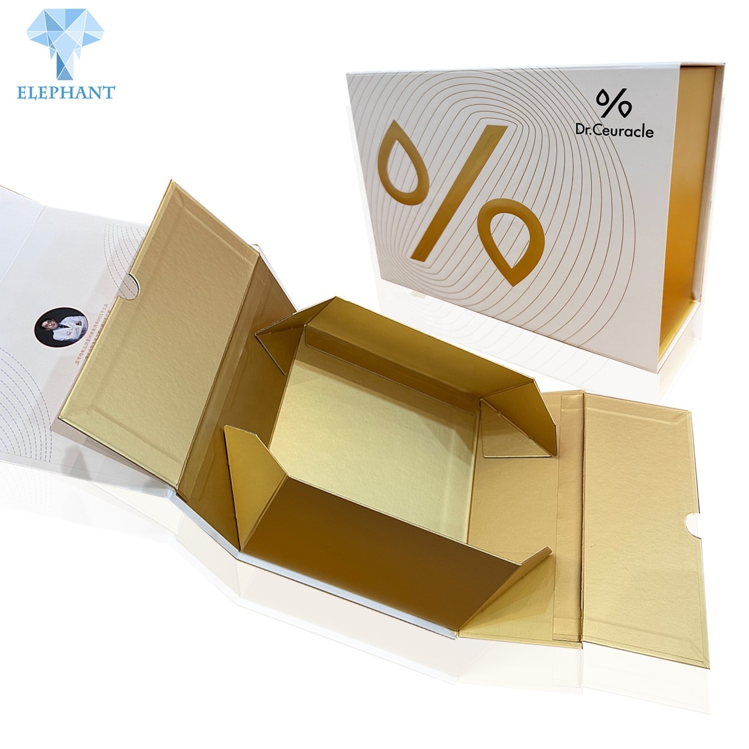 Wholesale High Quality Luxury Gold Folding Magnetic Packaging Gift Box for Small Business, Magnetic Lid Gift Boxes For Present