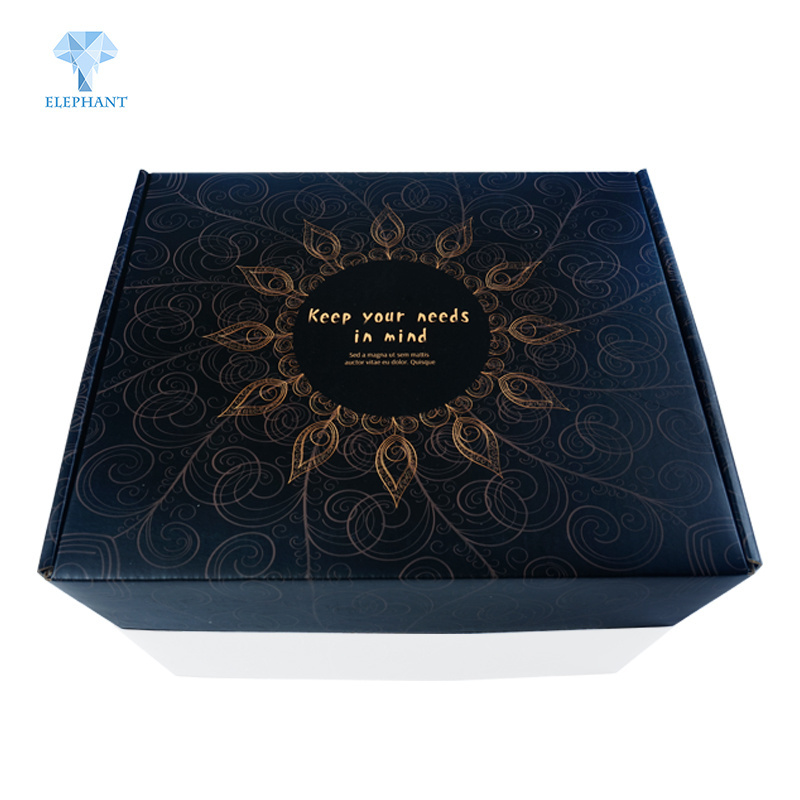 Packaging Cardboard Logo Shipping Carton Subscription Matte Corrugated Black Box