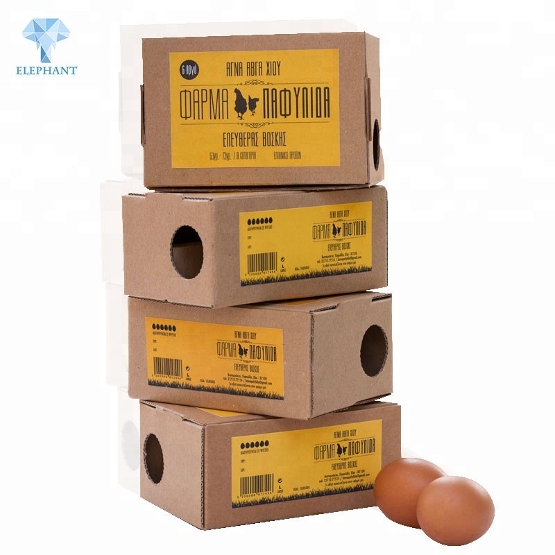 Customized Hot Sale Best Price Perforated 3-ply Kraft Paper Colored Egg Cartons