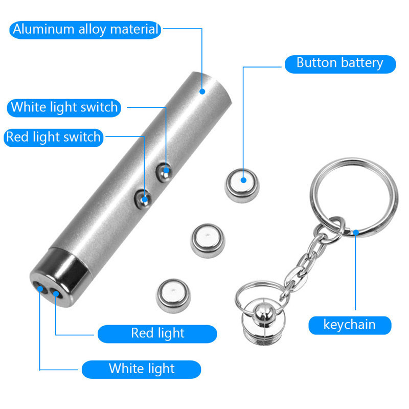 Led Light Electronic Infrared Cat Laser Toy Portable Laser Pointer Pen flashlight Cat Toy Laser Pointer