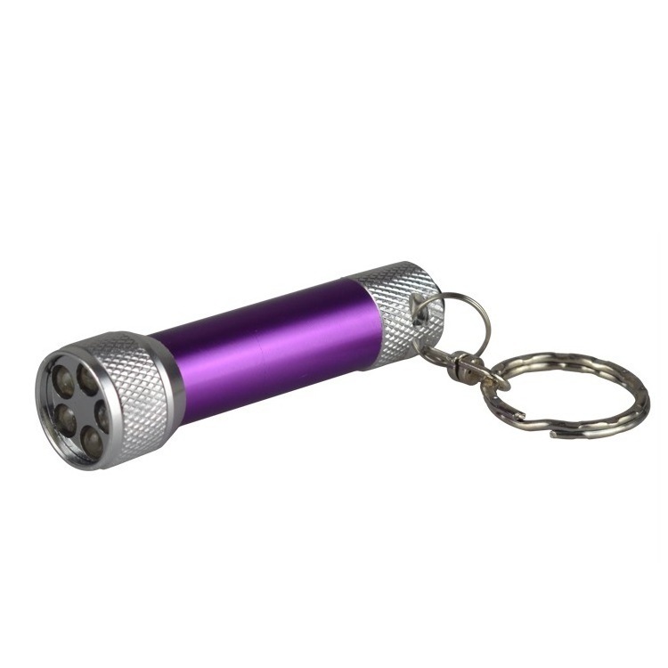 Aluminium tube  5 LEDs Mini keyring torch keychain Flashlight for Promotion Party Favors Travel Home or Office