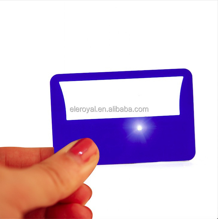 CE RoHS Certified Custom Credit Card Size Magnifier with LED Light for Promotion