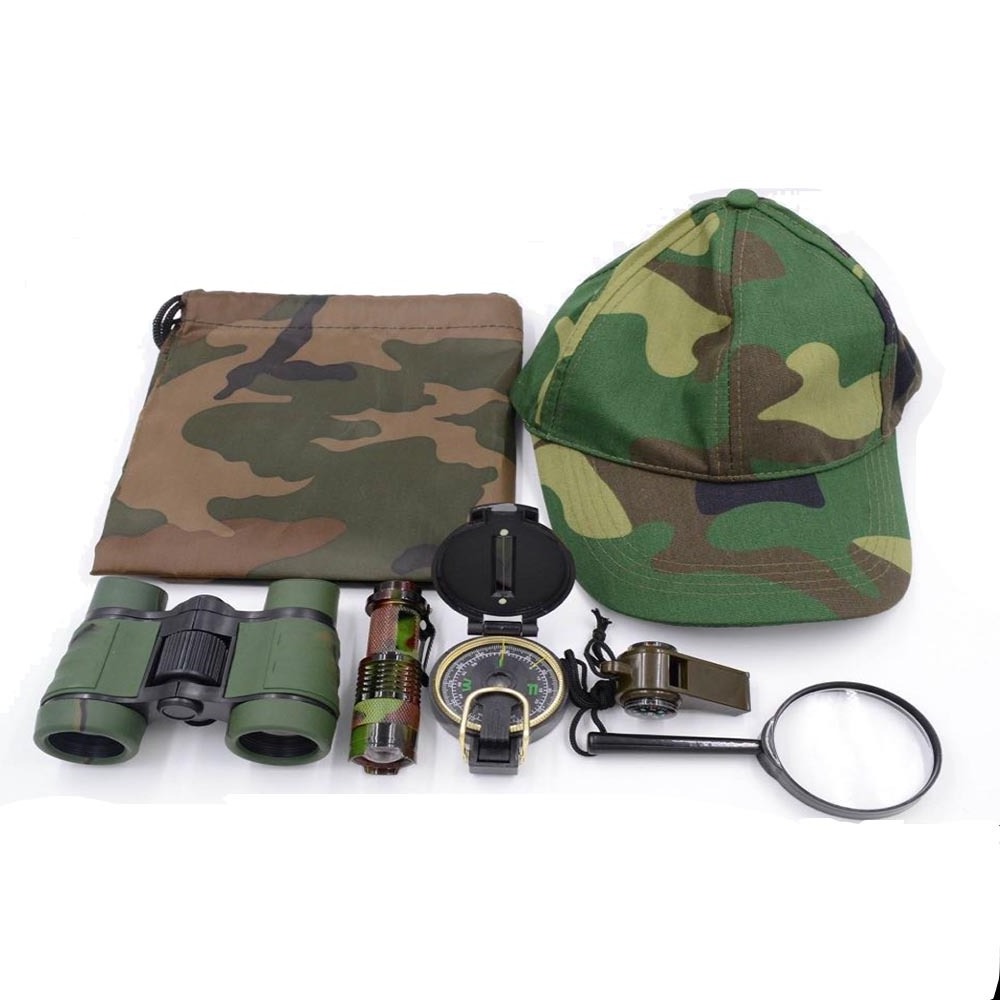 Outdoor Kids Exploration Set & Kids Adventure Kit with Safari Hat, Magnifying Glass, Bug Container