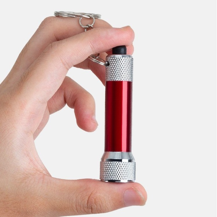 Aluminium tube  5 LEDs Mini keyring torch keychain Flashlight for Promotion Party Favors Travel Home or Office