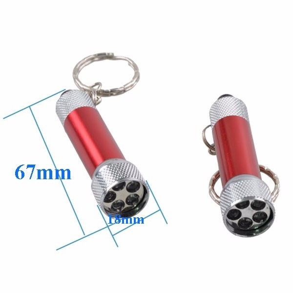 Aluminium tube  5 LEDs Mini keyring torch keychain Flashlight for Promotion Party Favors Travel Home or Office