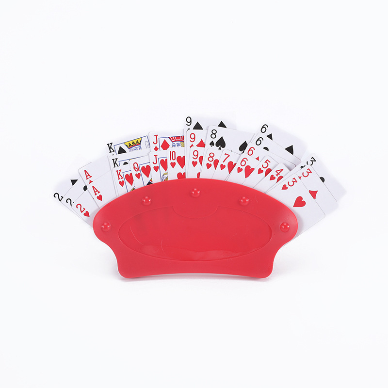 Playing Card Holder Fan Shape Hands-Free Standing Poker Holder 4 Color