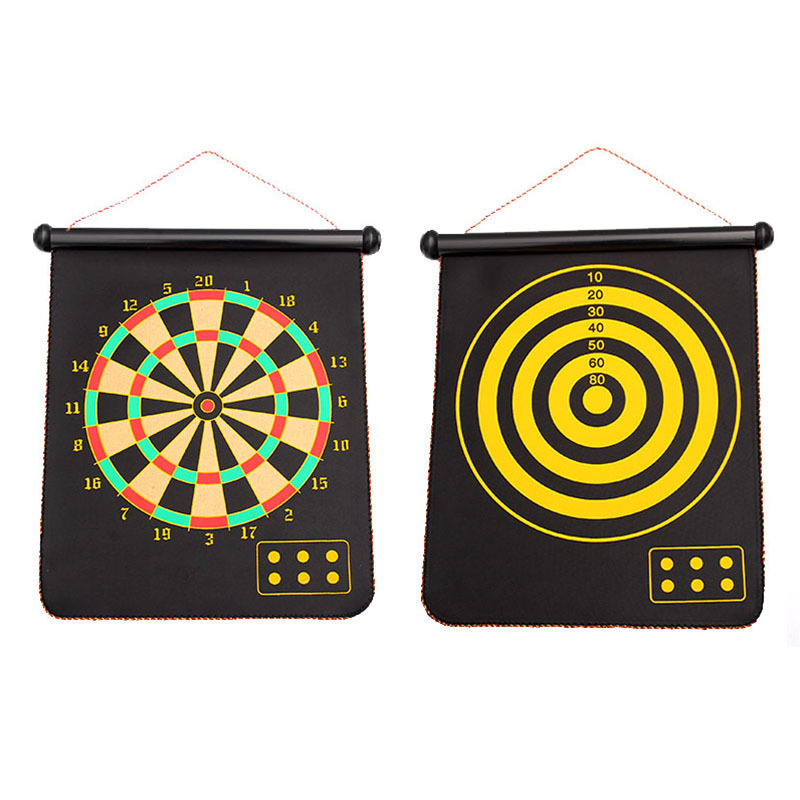 15inch Roll-Up Magnetic Dartboard for children Magnetic Dart Board with 6 Darts