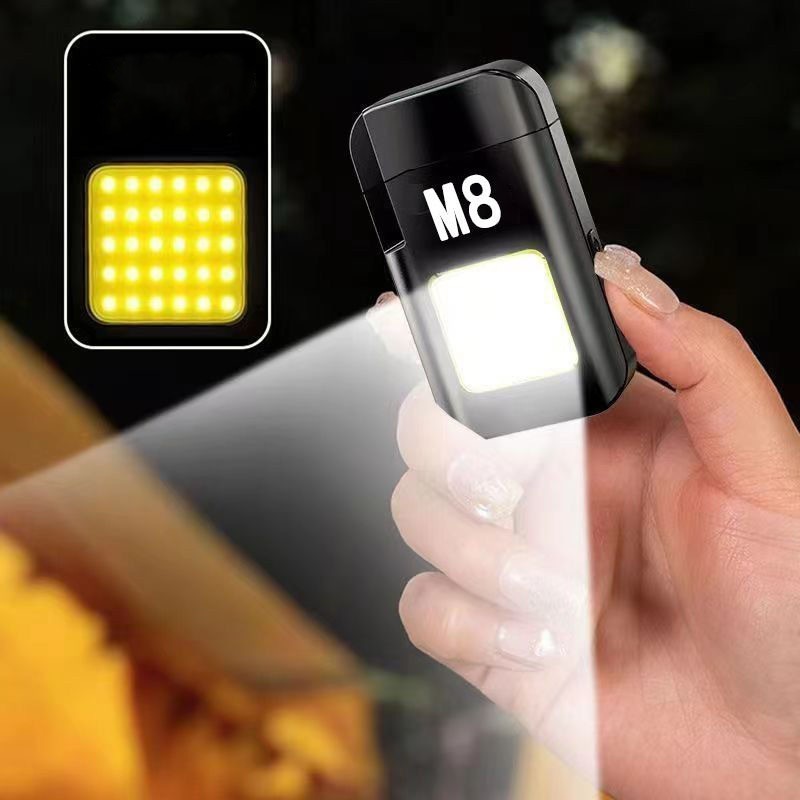 Multifunction USB Rechargeable Waterproof Camping Gadgets Dual Arc BBQ Lighter Survivable Work light With COB LED Flashlight