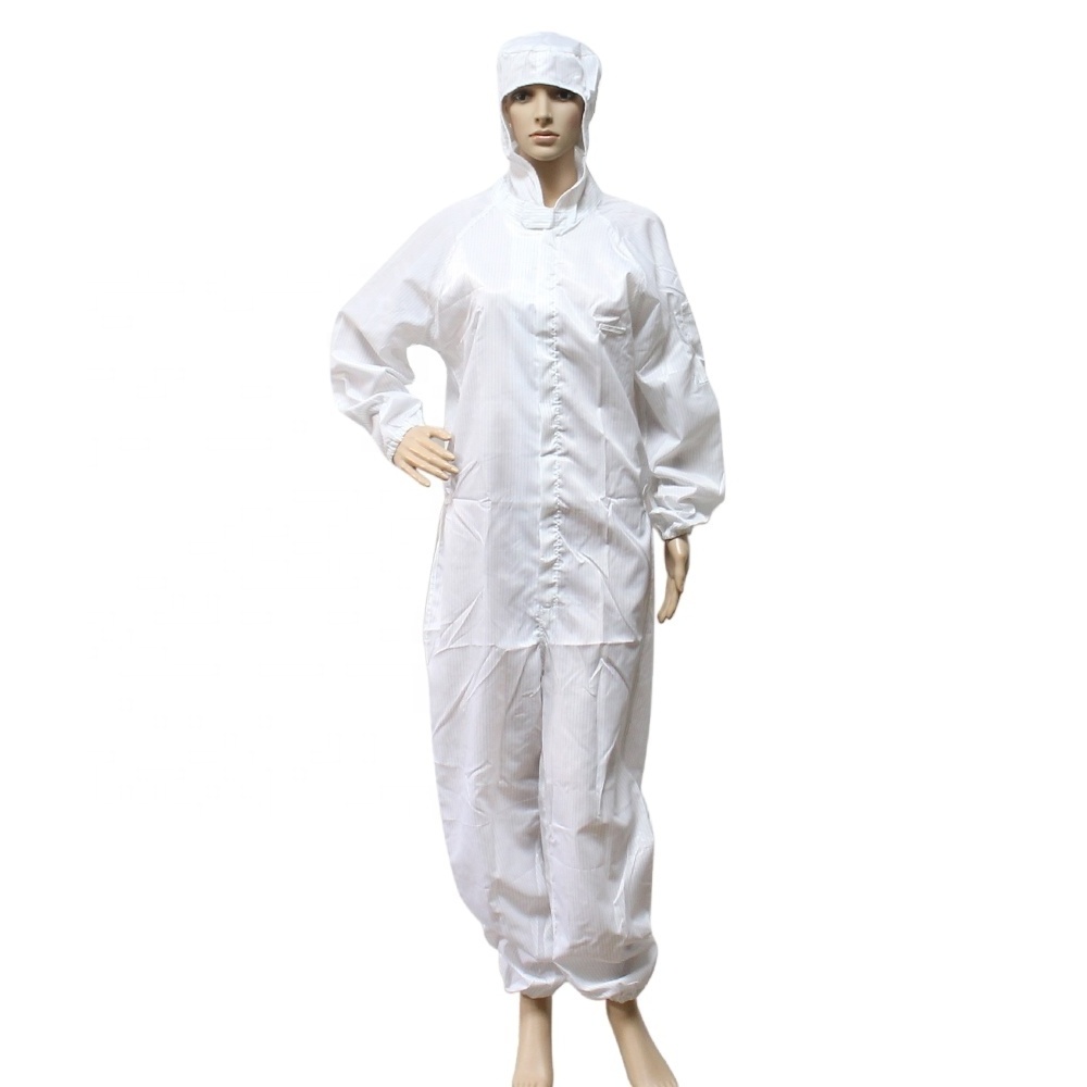 OEM Antistatic Work Uniform Anti-static Polyester ESD Garments Cleanroom Suit ESD Clothes Antistatic Work clothes