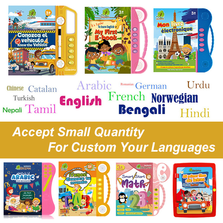 Children High Quality English Russian Full Story Educational Toy Kid Eco Friendly Libro Comic Sound Books In Russian