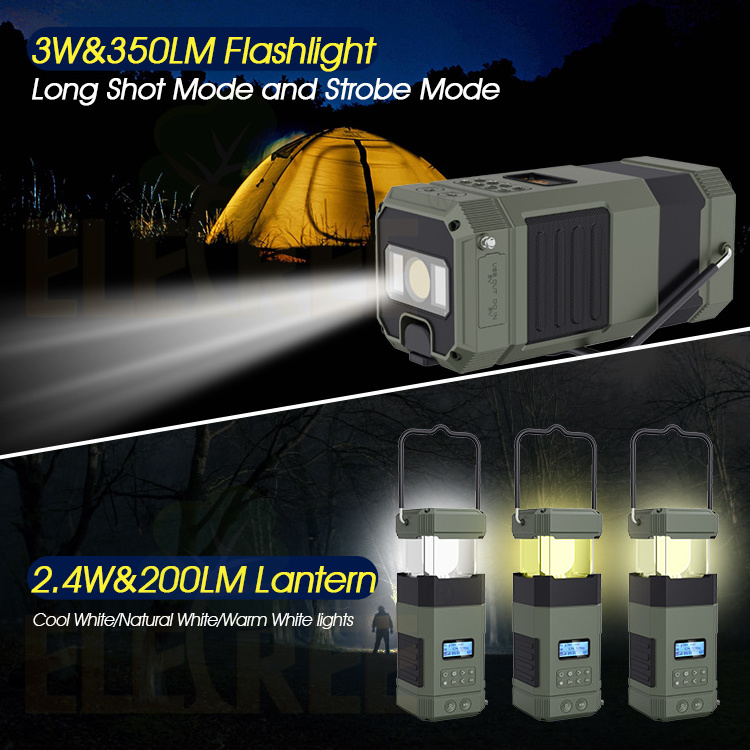 Modern Fancy Flashlight Outdoor Collapsable Hanging Solar Battery Camping Light With Bt Speaker