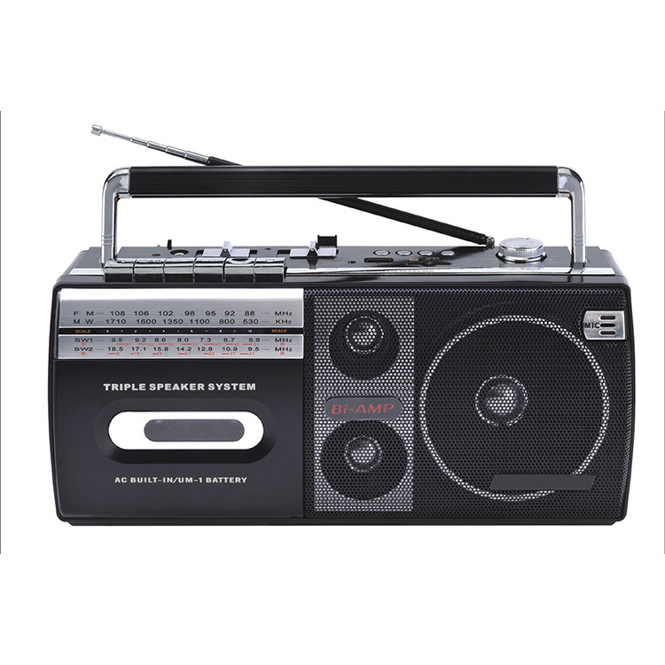 8922 Hip Hop Retro Home Used Popular Classic Portable Big Mp3 Player Play Recorder Radio Cassette Player With Disco Lights