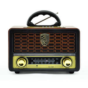 YG-110BT YG110BT Yuegan Christmas Gift Retro Portable Fm Radio Wireless Wood Music Player Wood Grain Audio Karaoke Speaker