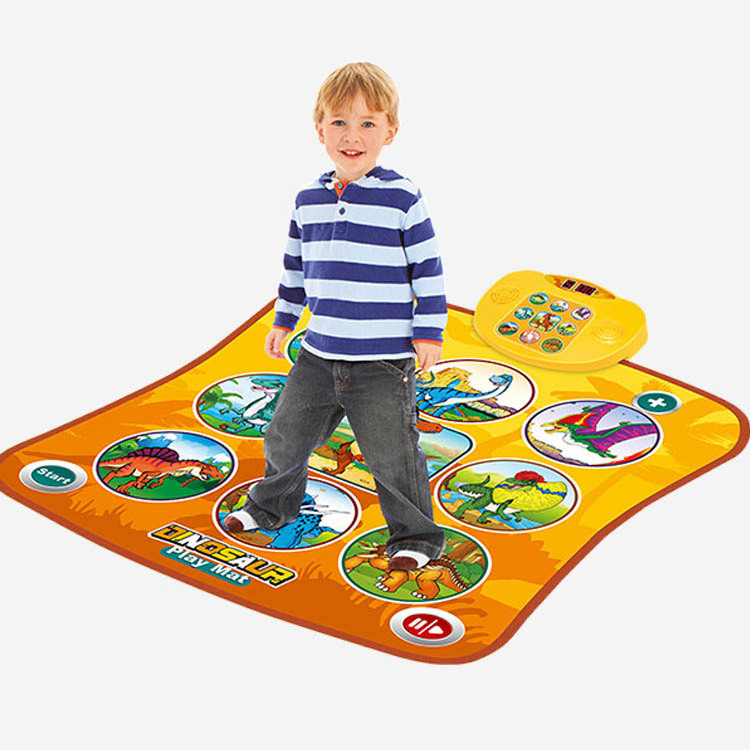 Kids Rechargeable Mixer Rhythm Step Play Mat Revolution Dinosaur Dance Challenge Mat