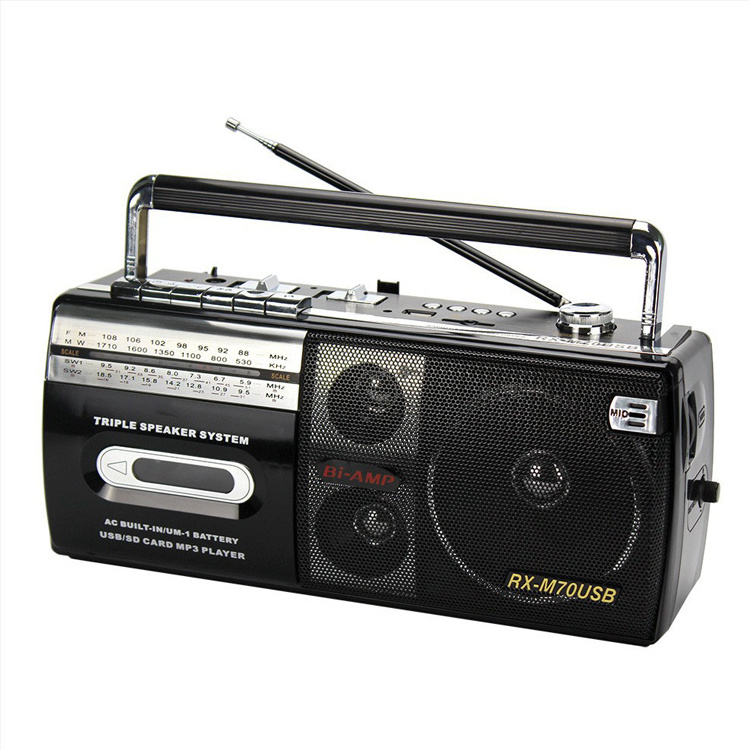 8922 Hip Hop Retro Home Used Popular Classic Portable Big Mp3 Player Play Recorder Radio Cassette Player With Disco Lights