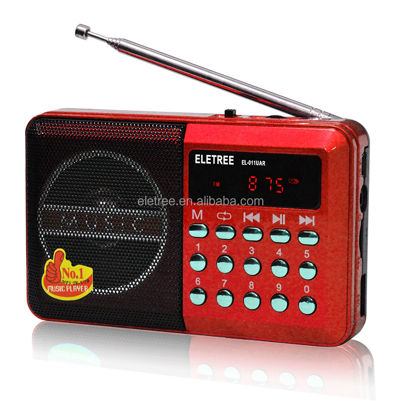 Eletree auto scan digital pocket fm portable mini radio with usb TF plug for kids