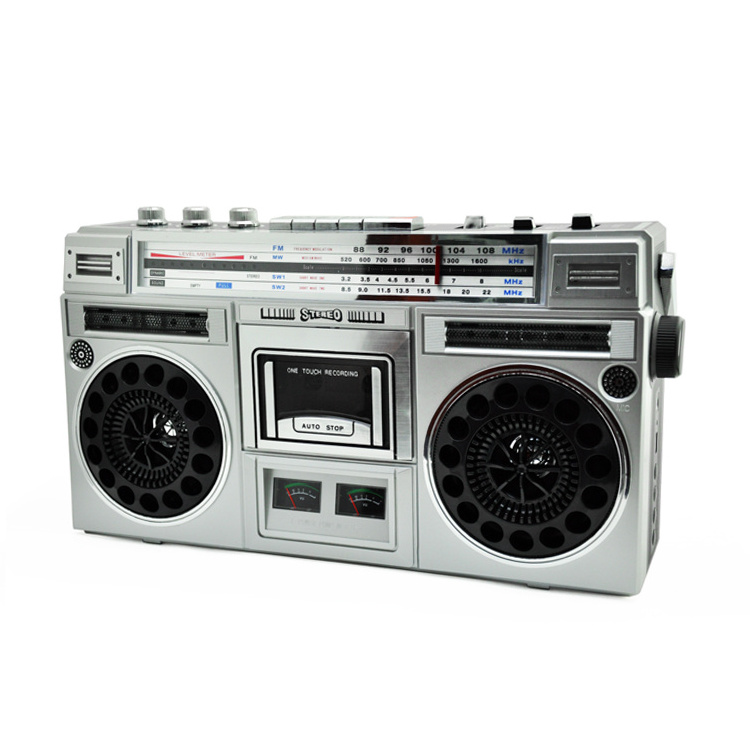 Portable 550 Old School Acrylic Stereo Tuner Cassette Player Speaker Radio Cassette Boombox With Fm Radio