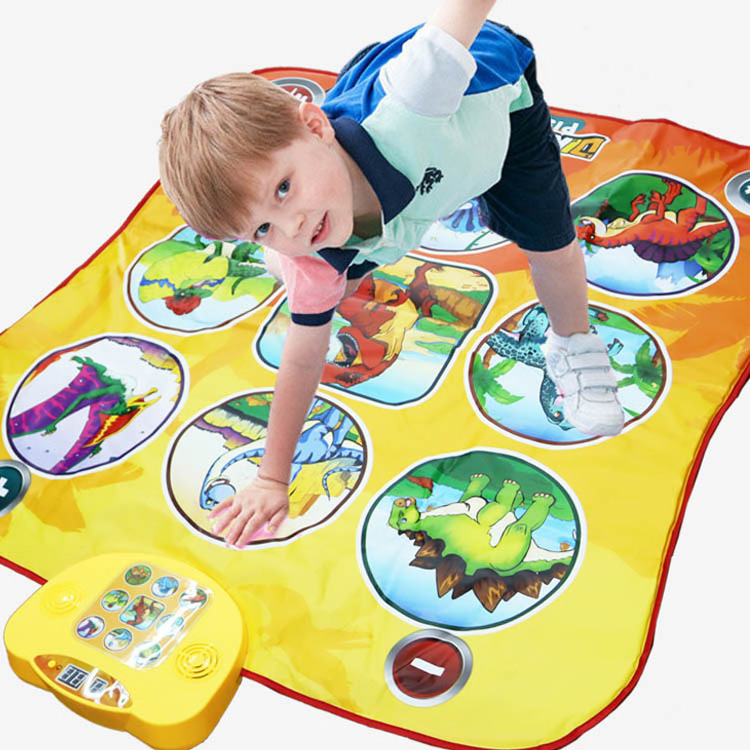 Kids Rechargeable Mixer Rhythm Step Play Mat Revolution Dinosaur Dance Challenge Mat